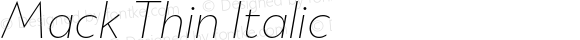 Mack Thin Italic