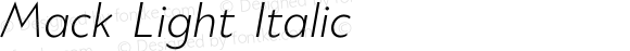 Mack Light Italic