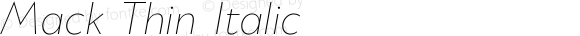 Mack Thin Italic