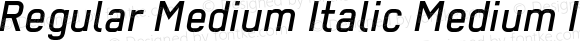 Regular Medium Italic Medium Italic