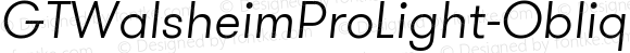 GTWalsheimProLight-Oblique Oblique