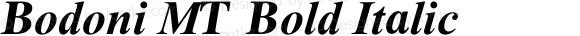 Bodoni MT Bold Italic Version 2.10