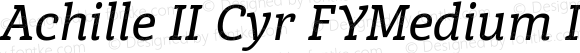 Achille II Cyr FYMedium Italic