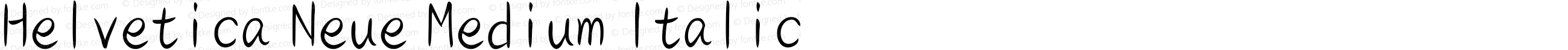 Helvetica Neue Medium Italic