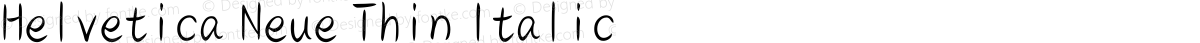 Helvetica Neue Thin Italic