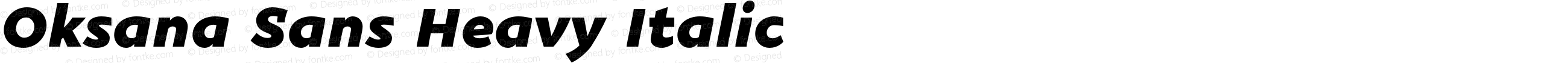 Oksana Sans Heavy Italic