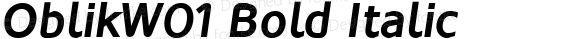 OblikW01 Bold Italic