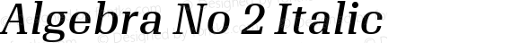 Algebra No 2 Italic