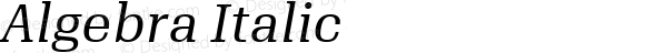 Algebra Regular Italic