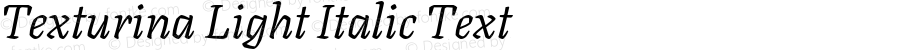 Texturina Light Italic Text