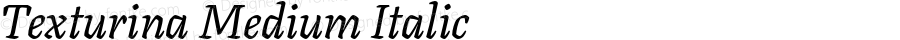 Texturina Medium Italic