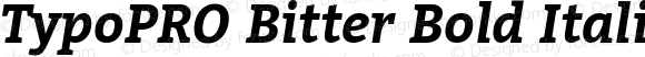 TypoPRO Bitter Bold Italic