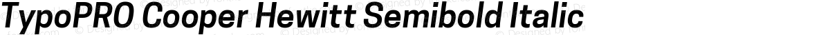 TypoPRO Cooper Hewitt Semibold Italic