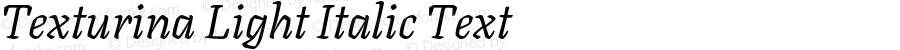 Texturina Light Italic Text