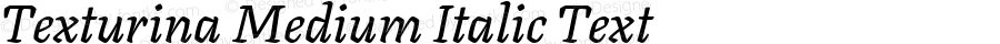 Texturina Medium Italic Text