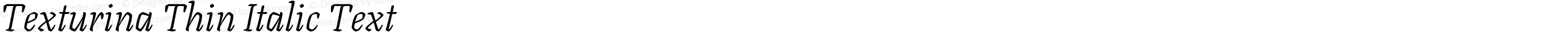 Texturina Thin Italic Text