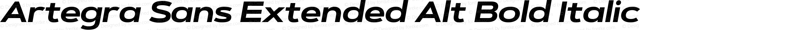 Artegra Sans Extended Alt Bold Italic