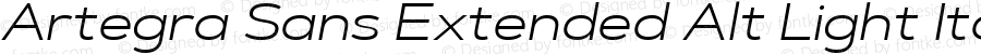 Artegra Sans Extended Alt Light Italic