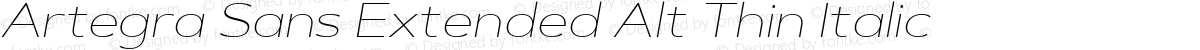 Artegra Sans Extended Alt Thin Italic