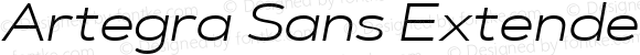 Artegra Sans Extended Light Italic