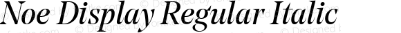 NoeDisplay-RegularItalic