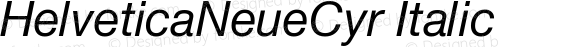 HelveticaNeueCyr Italic