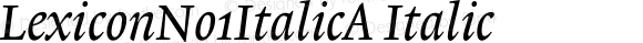 LexiconNo1ItalicA Italic