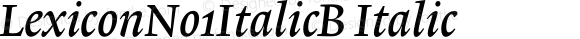 LexiconNo1ItalicB Italic