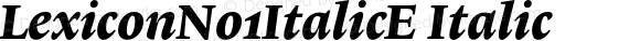 LexiconNo1ItalicE Italic