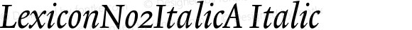 LexiconNo2ItalicA Italic