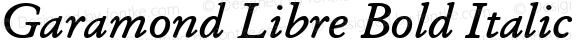Garamond Libre Bold Italic