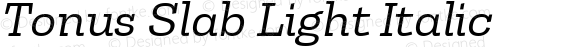 Tonus Slab Light Italic