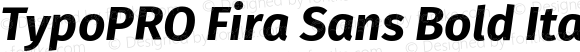 TypoPRO Fira Sans Bold Italic