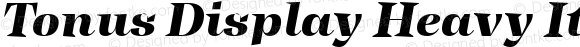 Tonus Display Heavy Italic