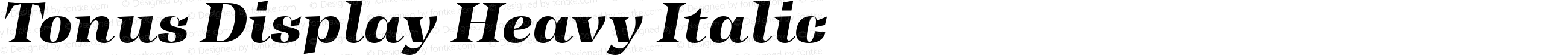 Tonus Display Heavy Italic