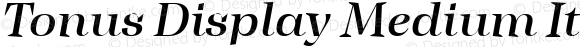 Tonus Display Medium Italic