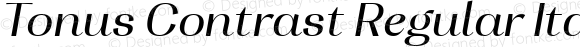 Tonus Contrast Regular Italic