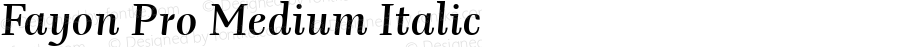 Fayon Pro Medium Italic