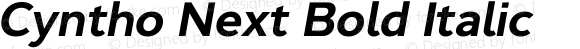 Cyntho Next Bold Italic