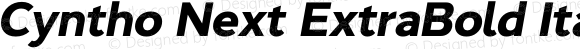 Cyntho Next ExtraBold Italic