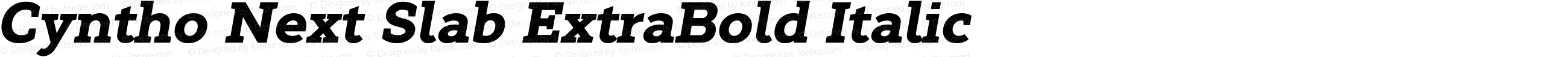 Cyntho Next Slab ExtraBold Italic