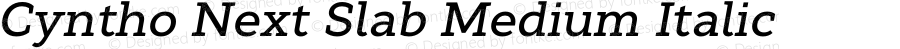 CynthoNextSlab-MediumItalic