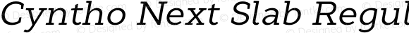 Cyntho Next Slab Regular Italic
