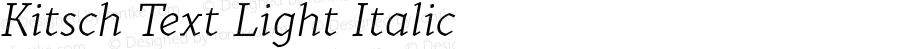 Kitsch Text Light Italic