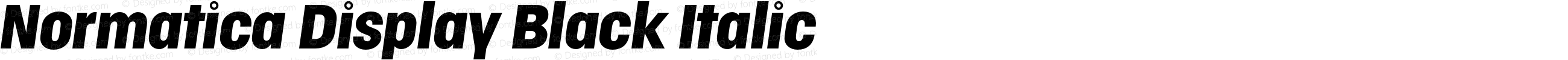 Normatica Display Black Italic