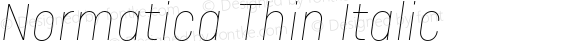 Normatica Thin Italic