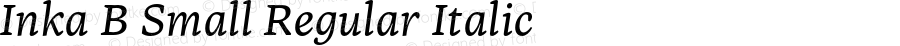 Inka B Small Regular Italic