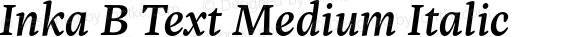 Inka B Text Medium Italic