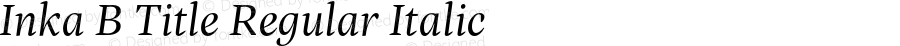 InkaBTitle-RegularItalic