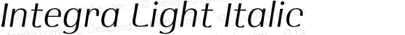 Integra Light Italic